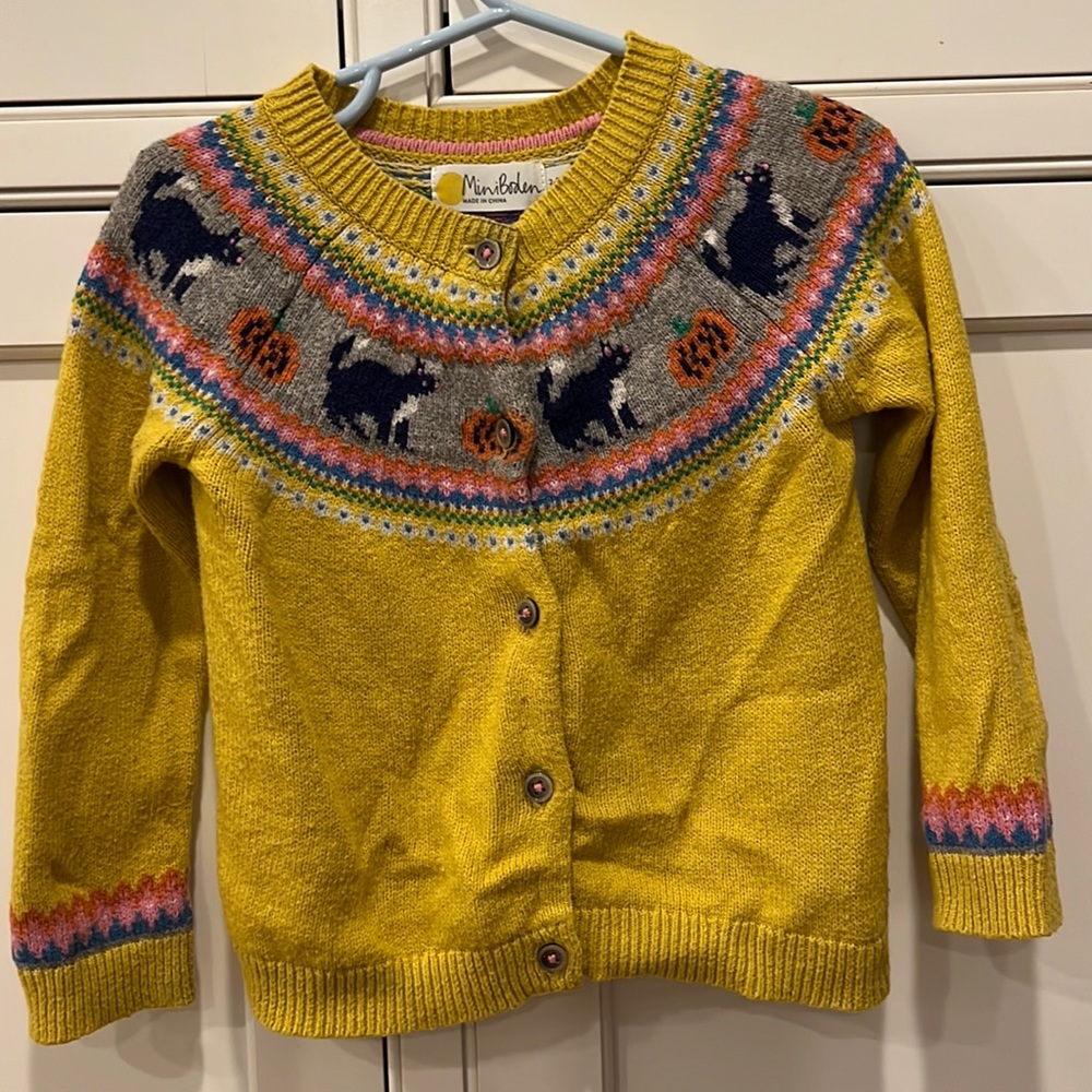 Halloween themed fair isle cardigan